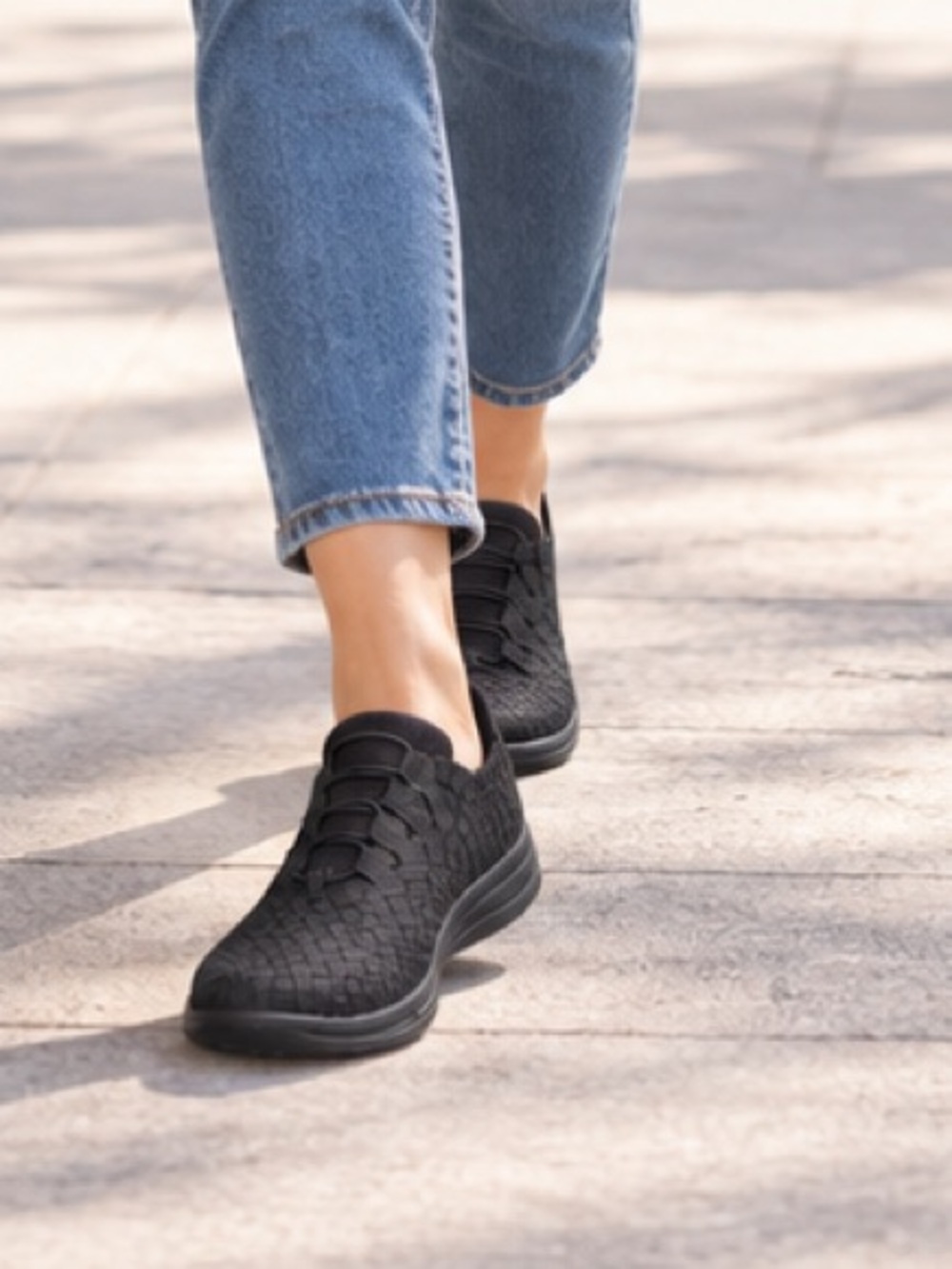 Bernie Mev Victoria Black Woven Walking Shoes EU 39 NWT